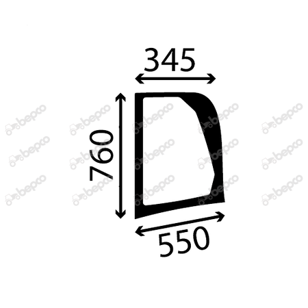 SIDE WINDOW LEFT - FLAT - NON-TINTED
