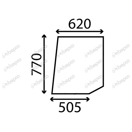 UPPER DOOR WINDOW LEFT - FLAT - NON-TINTED