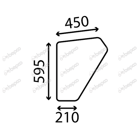 LOWER DOOR WINDOW FLAT - NON-TINTED