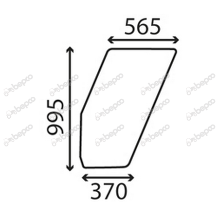 DOOR WINDOW LEFT - CURVED - NON-TINTED