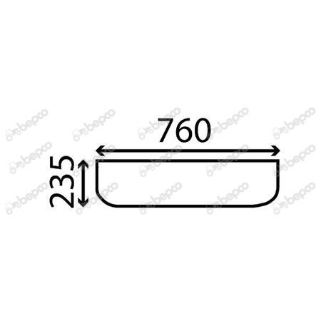 LOWER REAR WINDOW FLAT - NON-TINTED