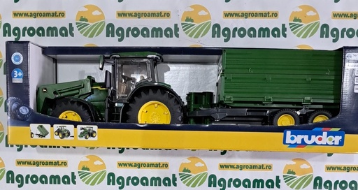 [AMAT2-16189] Tractor John Deere 7R 350 cu încărcător frontal și remorcă