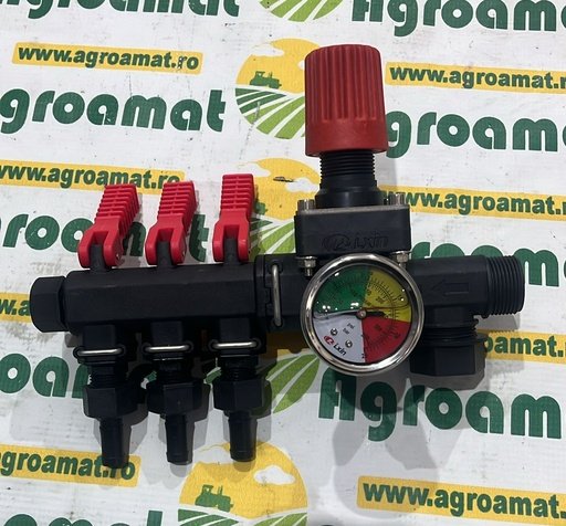 [AMAT1-52390] Distribuitor cu 3 Cai si Manometru cu Glicerina pentru Erbicidator