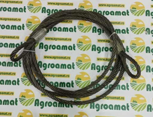 [AMAT1-52763] Sufa Tractiune din Otel 6x37 fi 16mm 6m cu 2 Ochiuri