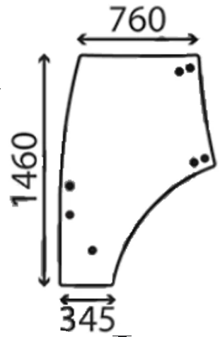 [AMAT1-68291] Portiera Sticla St. Kubota 3C58170774