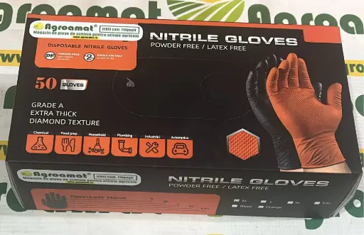 [AMAT1-73448] Manusi Portocalii din Nitril Marimea M 50-buc