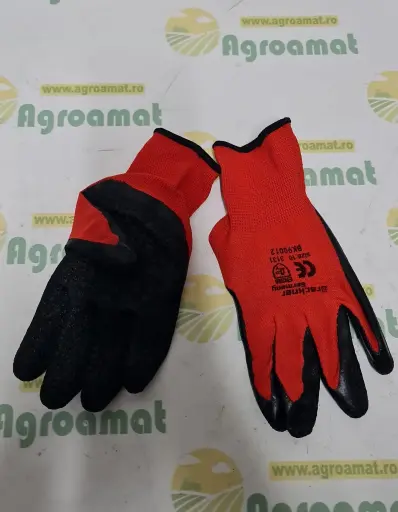 [AMAT1-77723] bk90012 Manusi protectie sintetic-cauciuc Rosu-Negru M10