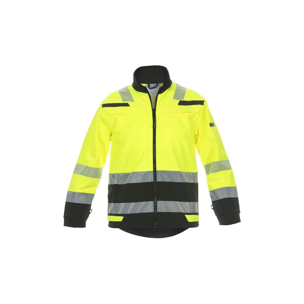 [AMAT2-31440] Jachetă Softshell galbenă/neagră 4XL EU:64-66 Trendy High Visible Line Telford Hydrowear 04025985YB4XL