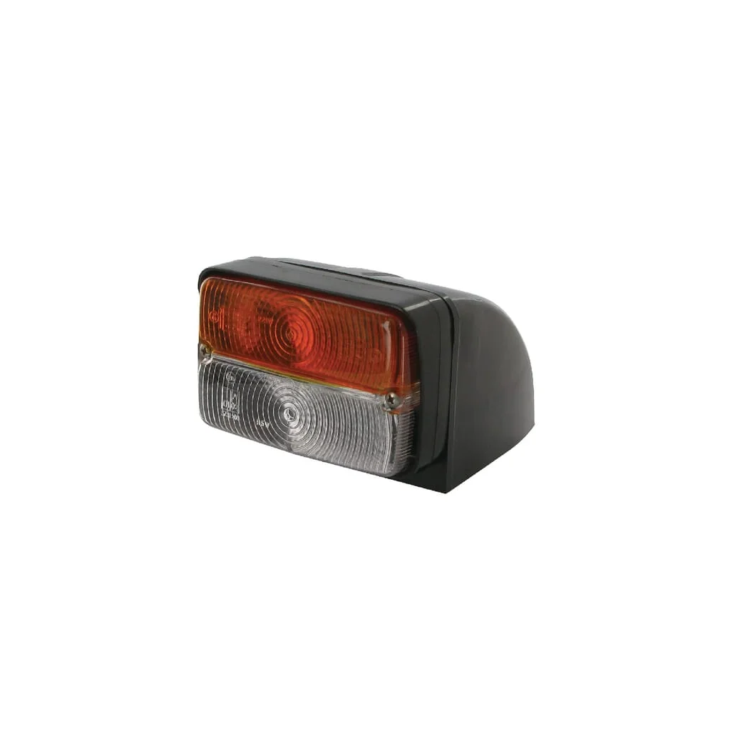 [AMAT2-33269] Lumină de direcție și poziție Halogen, față, rectangulară, 12V, chihlimbar/transparent, prindere cu șurub, 120x154mm, Cobo 03106000GR