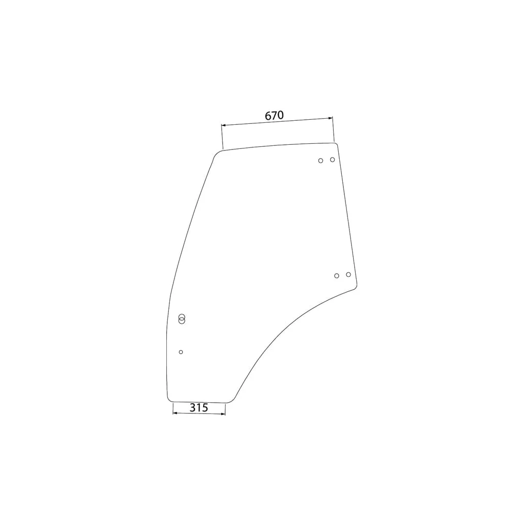 [AMAT2-36012] Geam ușă stânga potrivit pentru Deutz-Fahr 04418951KR