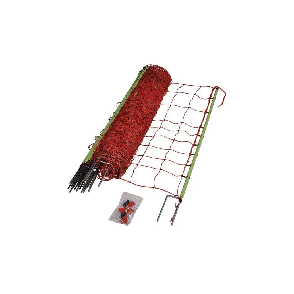 [AMAT2-39306] Plasă și stâlpi cu două țepușe împotriva lupilor 120cm, 50m, sistem +/- 078684GAL