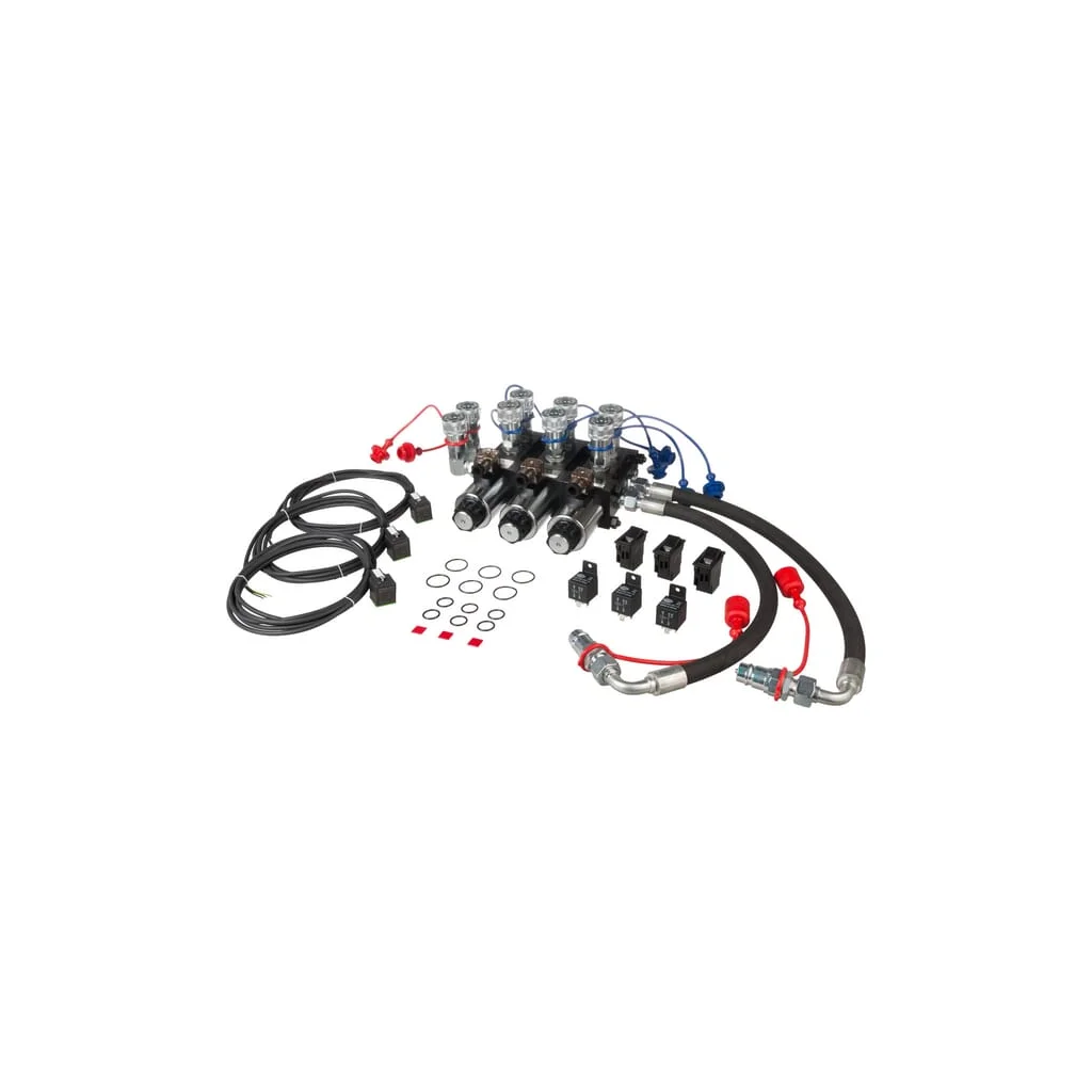 [AMAT2-47048] Set supape de deviere 10/4, 12VDC, cu cuplaje și furtunuri 10412AK10141SET