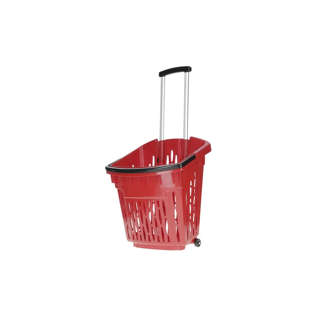 Coș de cumpărături plastic roșu/negru 457x350x550mm 1584000120