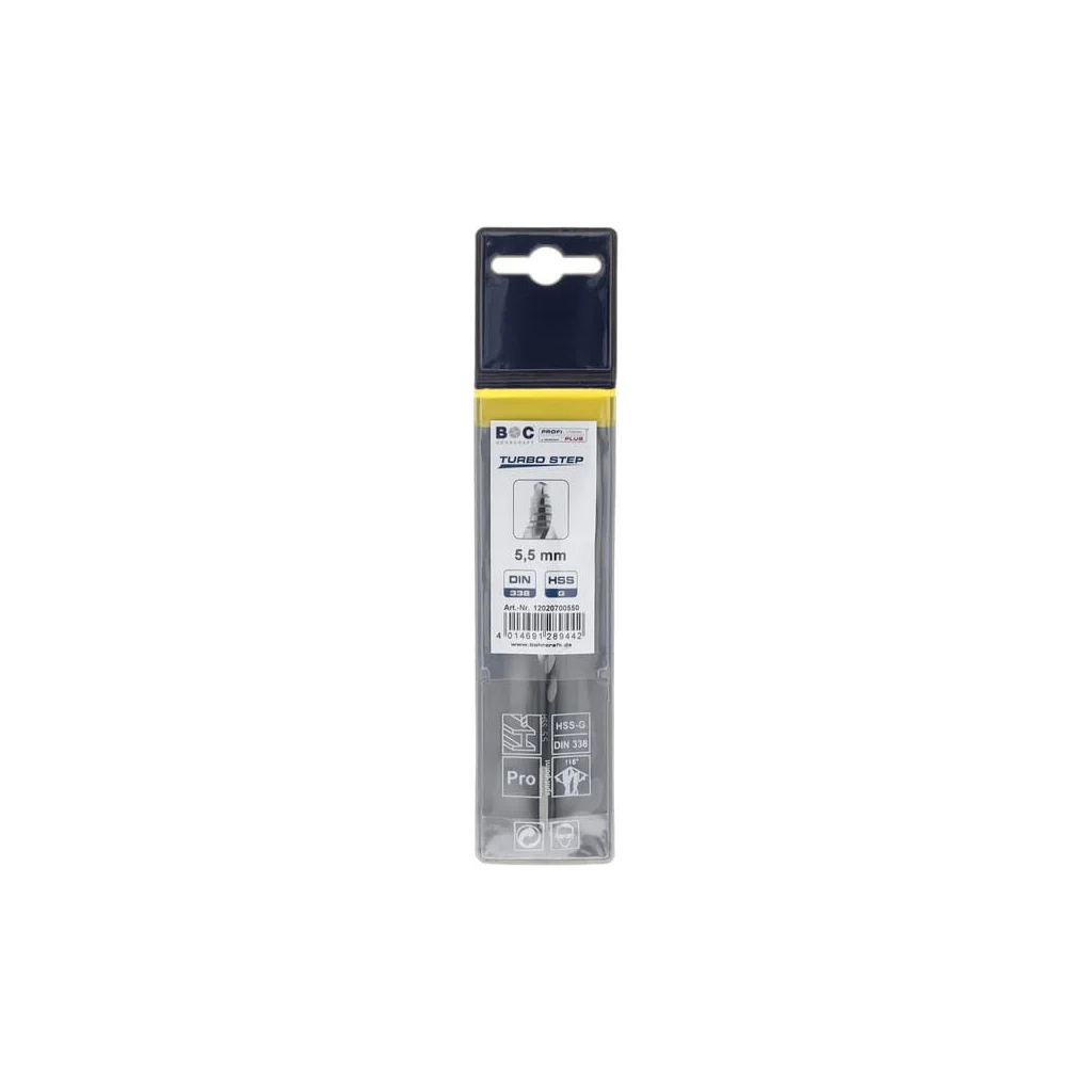 [AMAT2-56902] Burghiu 5,5 mm HSS-DIN 338-G TURBO STEP 12020700550