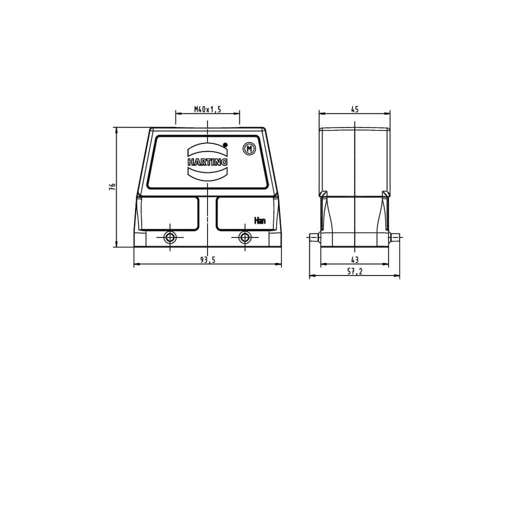 [AMAT2-81299] Capotă 16B, HC M40 Intrare superioară 19300160428