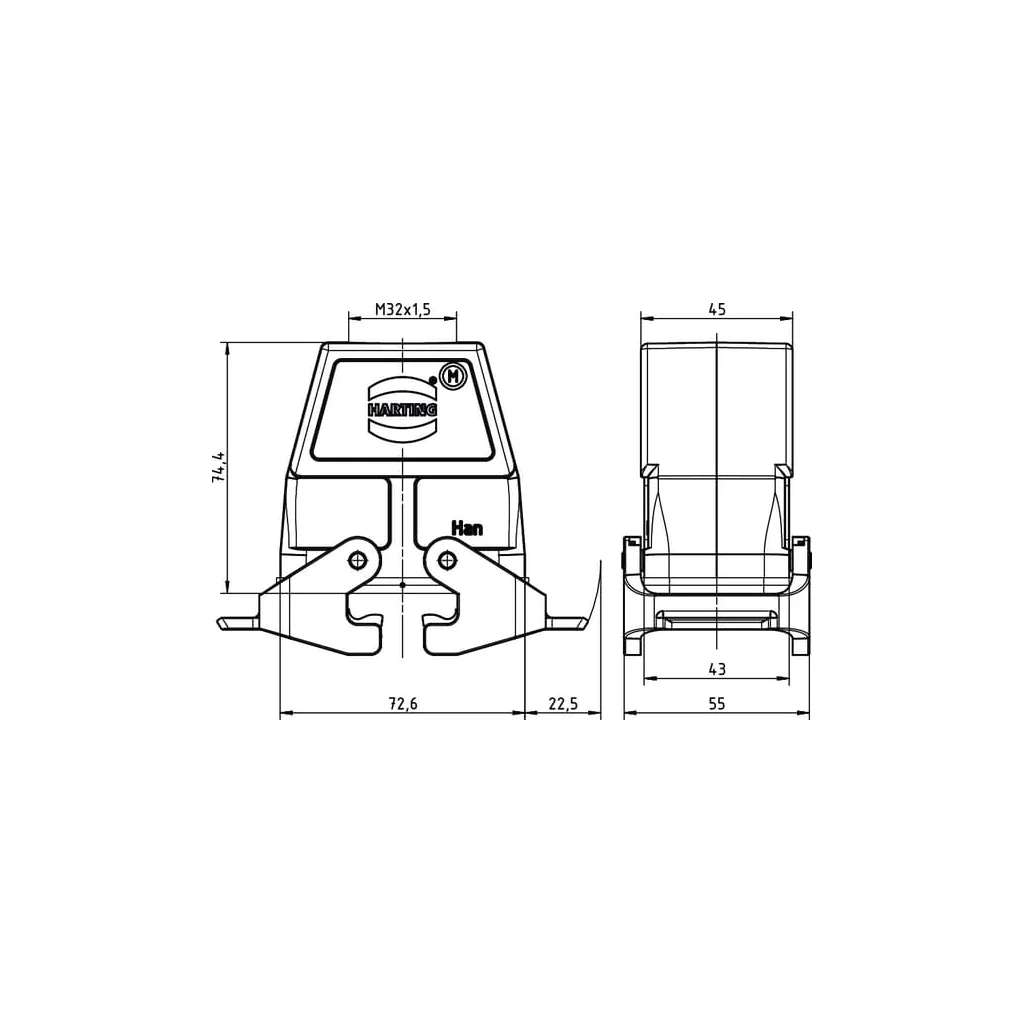 [AMAT2-81524] Capac cuplă 10B, HC M32 Intrare superioară 19300100737