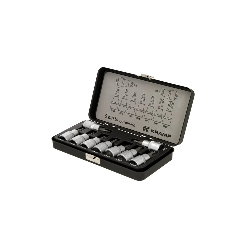 [AMAT2-78488] Set capete chei tubulare 1/2" cu profil torx exterior, 9 piese 18049240091KR