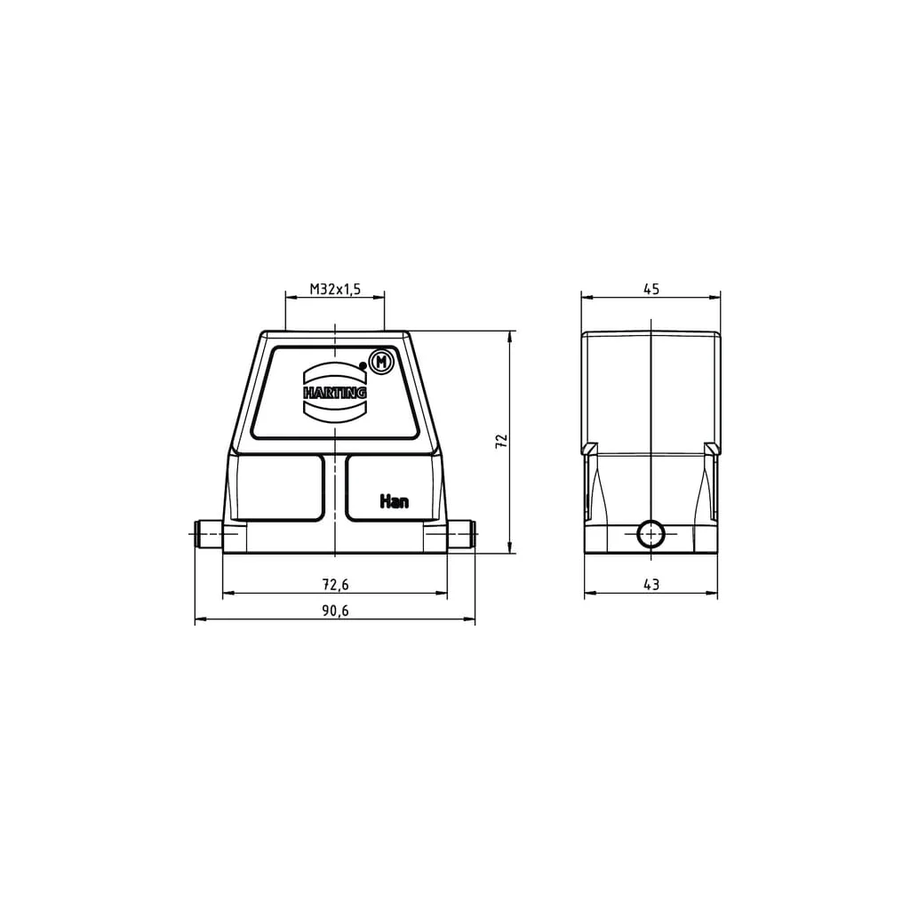 [AMAT2-82116] Capotă 10B, HC M32 Intrare superioară 19300100447