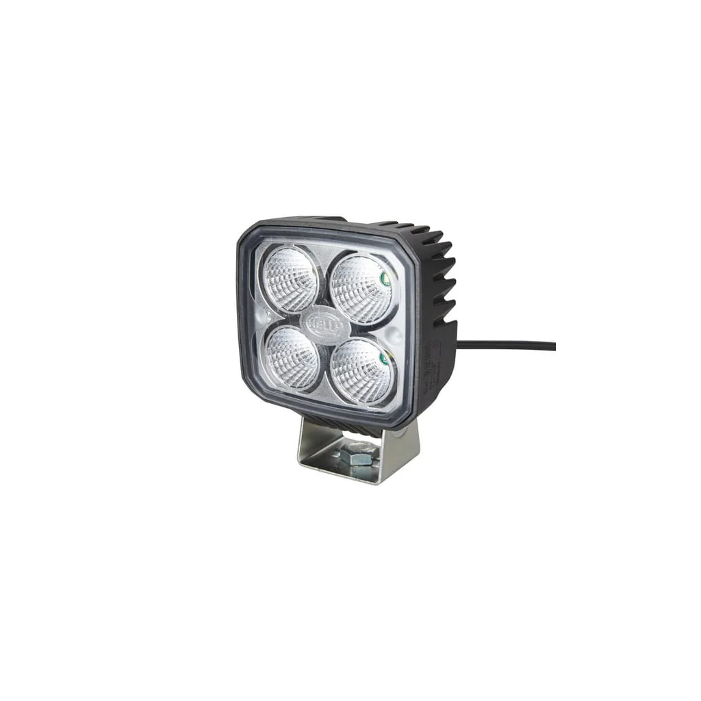 [AMAT2-83840] Lumină de lucru LED, 1.000lm, pătrată, 12/24V, albă, clemă, fascicul punctual, 4 LED-uri, Hella 1GA996284012
