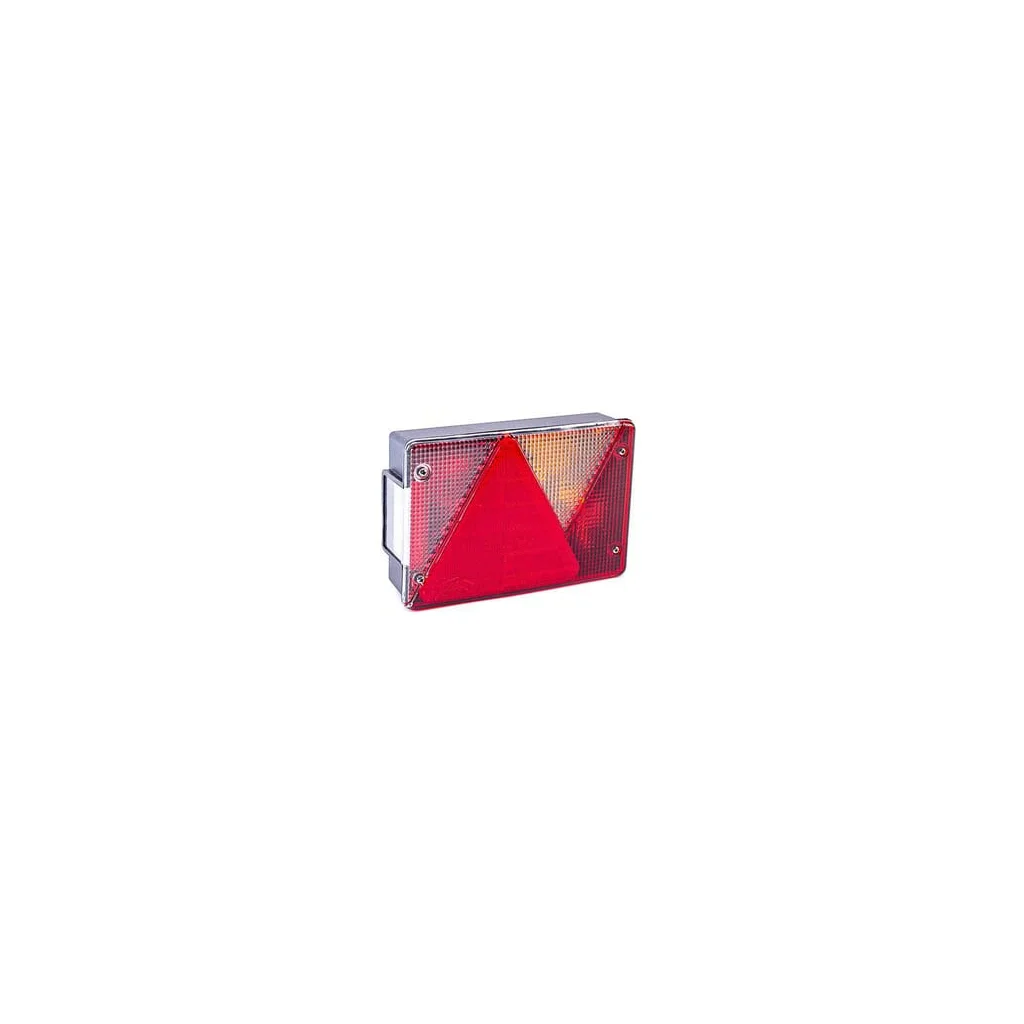 [AMAT2-94450] Lampă spate dreptunghiulară dreapta, far de ceață, 12V, roșu/transparent, cu șuruburi, 200x136x56mm, baionetă 5 pini, Multipoint IV 248600507