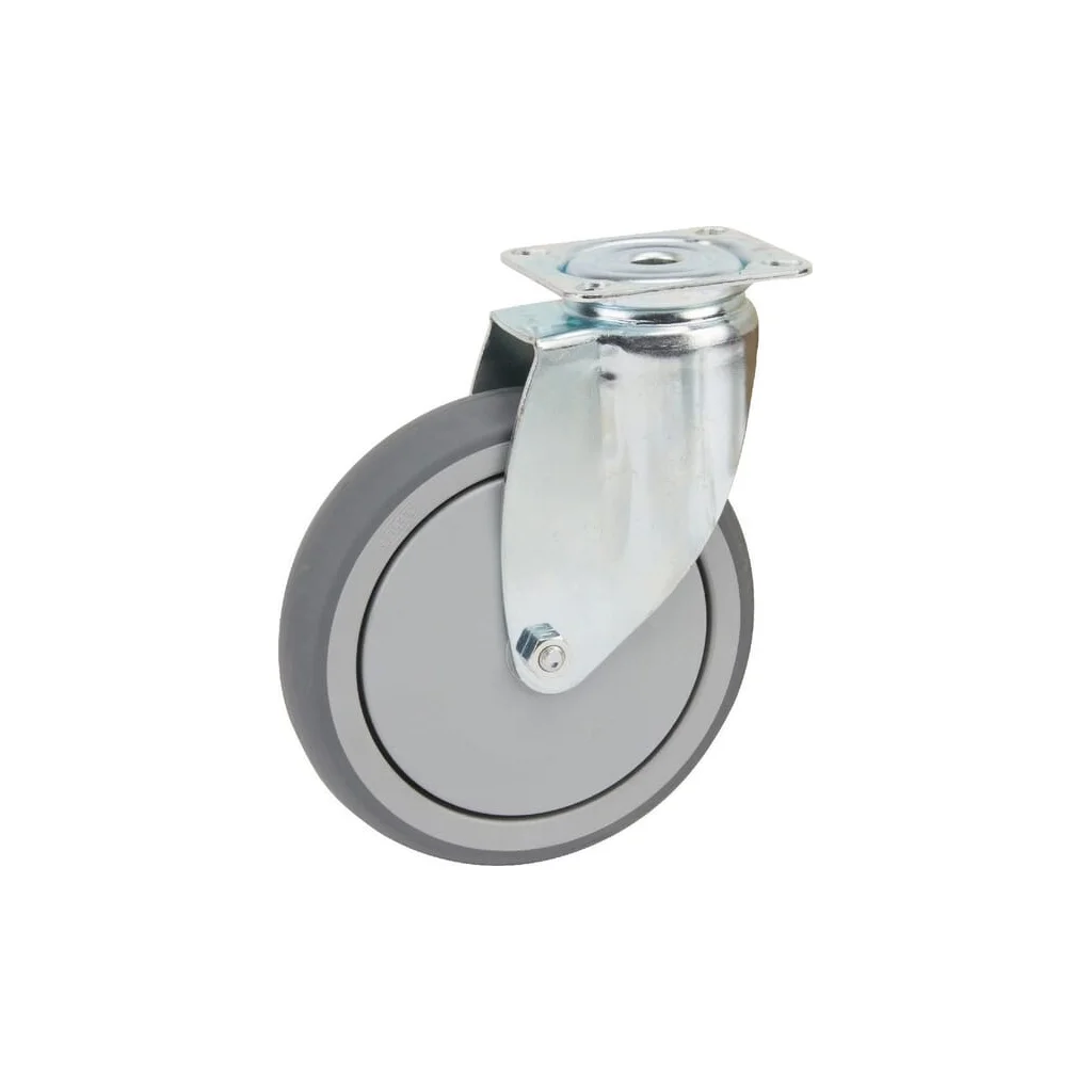 [AMAT2-93330] Roată pivotantă cu rolă cauciuc diametru 125x32mm fiting 77x67mm sarcină 100kg Tente 2470PJP125P50