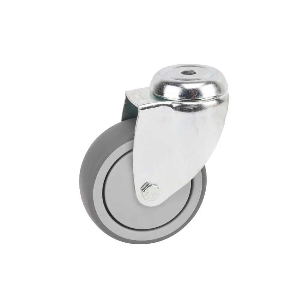 [AMAT2-93395] Roată pivotantă cu rolă cauciuc diametru 75x25mm 1 orificiu pentru șurub sarcină 75kg Tente 2470PJP075P3011