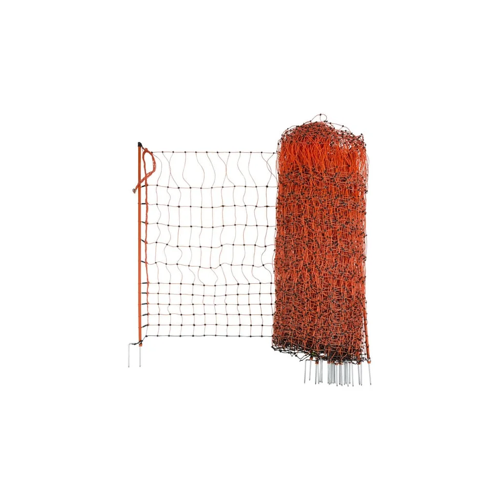 [AMAT2-101528] Plasă pentru păsări domestice 50m, stâlp cu vârf dublu 106cm, portocalie 292271
