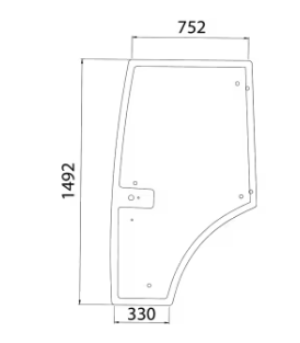 [AMAT1-18996] Portiera Sticla Claas Dreapta 7700073325