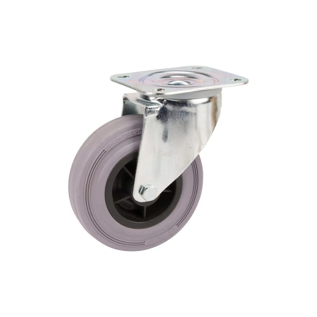 [AMAT2-115604] Roți pivotante cu bandă neagră de cauciuc 3470PIR125P62