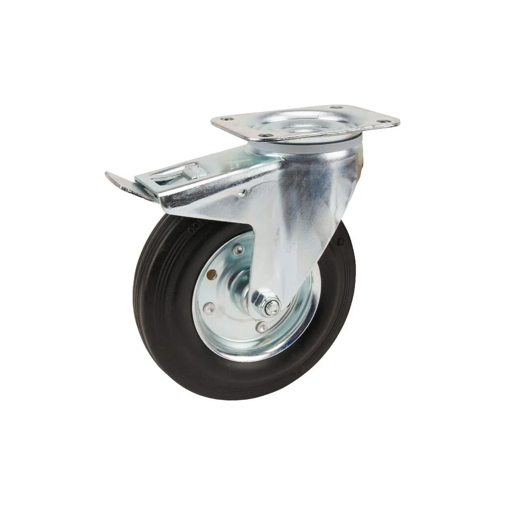 [AMAT2-115640] Roți pivotante cu bandă neagră de cauciuc 3477DVR200P63