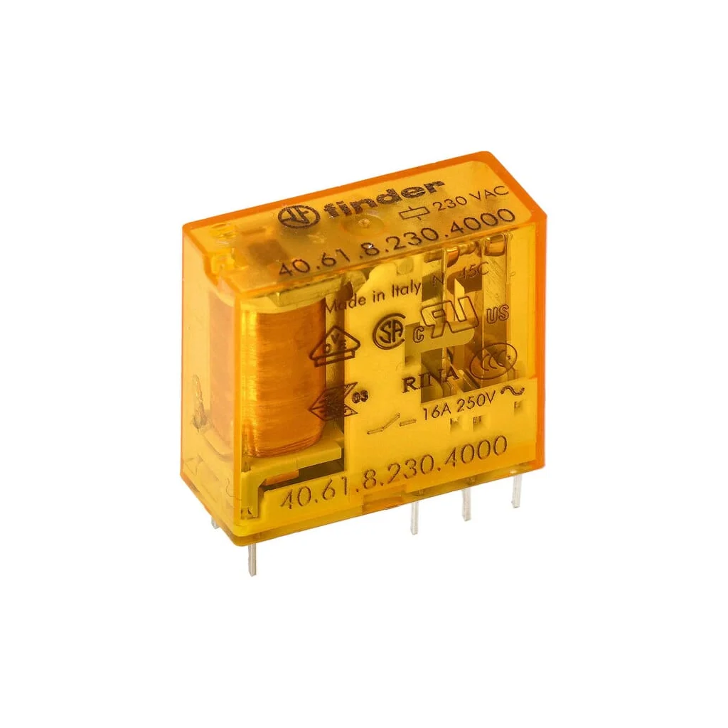 [AMAT2-126252] PCB/Conector cu pini relativi de 5 mm, 1 contact comutator, 16 A/230 V CA/AgSnO2 406182304000