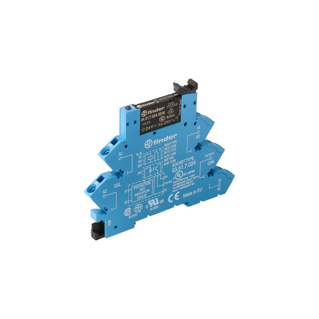 [AMAT2-122934] rel.interfață Mod. (EMR) Fără șurub 6,2mm.1CO 6A/48V DC sens/AgNi 386170480050