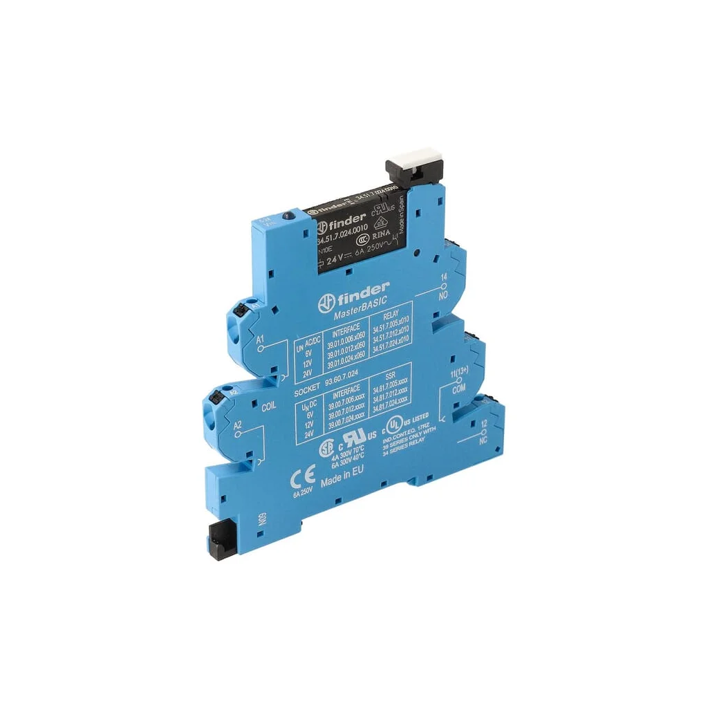 [AMAT2-123630] Interfață releu Mod. (EMR)MasterBASIC push-in.6,2mm.1CO 6A/24V UC/AgNi 390100240060