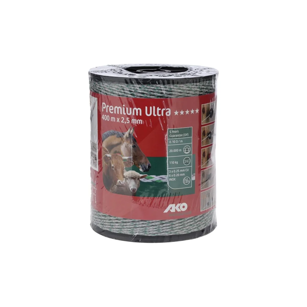 [AMAT2-137938] Cablu gard electric multifilar 2,5mm alb/verde 400m Premium Ultra 441979