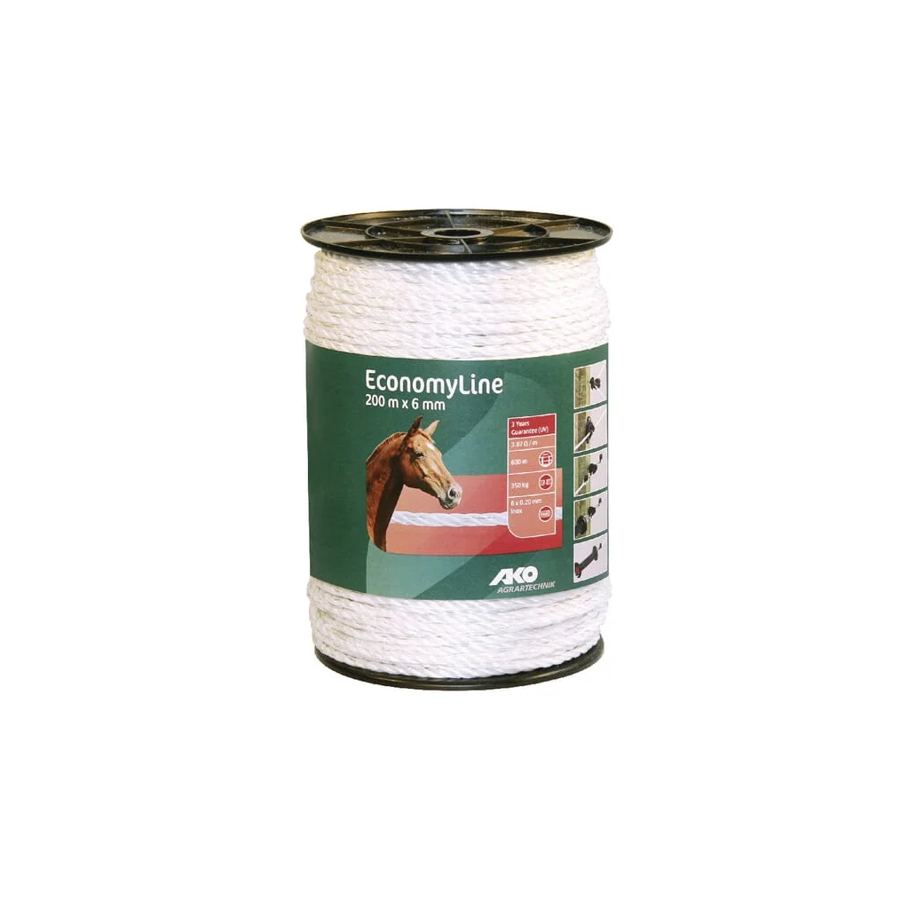 [AMAT2-140027] Cablu alb pentru gard 6mm 200m 44531MA