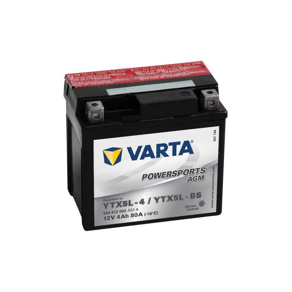 [AMAT2-151961] Baterie 12V 4Ah 80A AGM Powersports VARTA 504012008I314PS