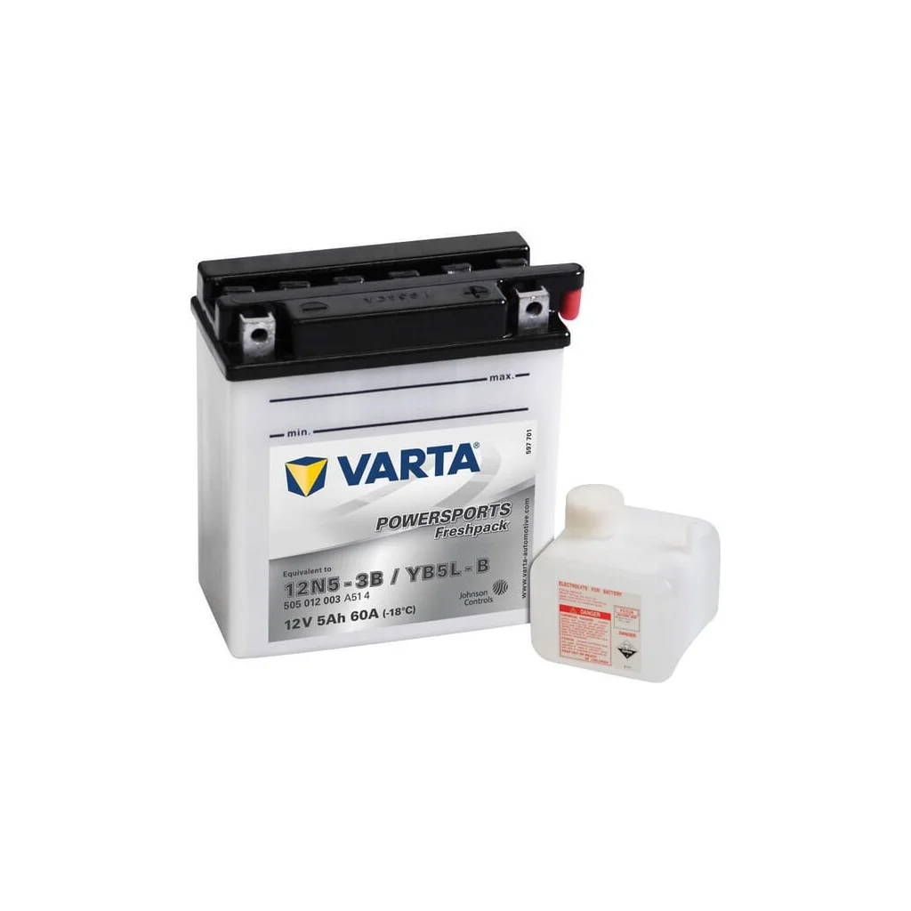 [AMAT2-151991] Baterie 12V 5Ah 60A Powersports Freshpack VARTA 505012006I314PS