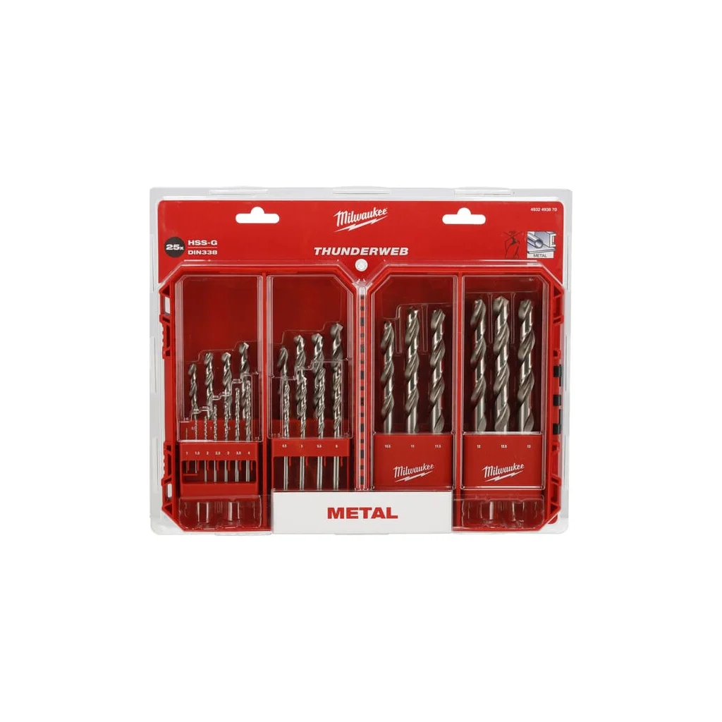 [AMAT2-147715] Set burghie elicoidale metalice 25 bucăți 4932493870