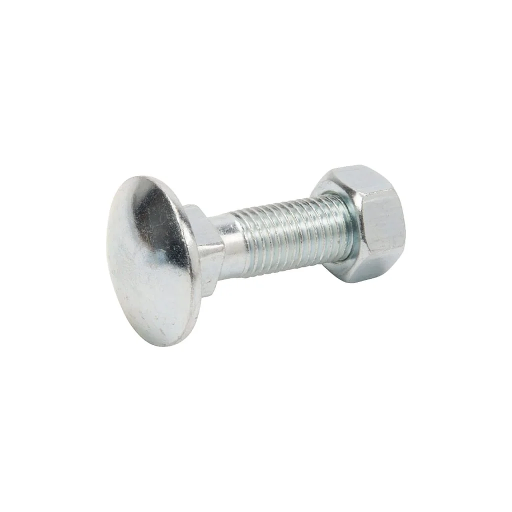 [AMAT2-172144] Șurub cap bombat torbant gât pătrat cu piuliță DIN603 M16x80mm oțel zincat grupa 4.6 25 buc. Kramp 6031680P025