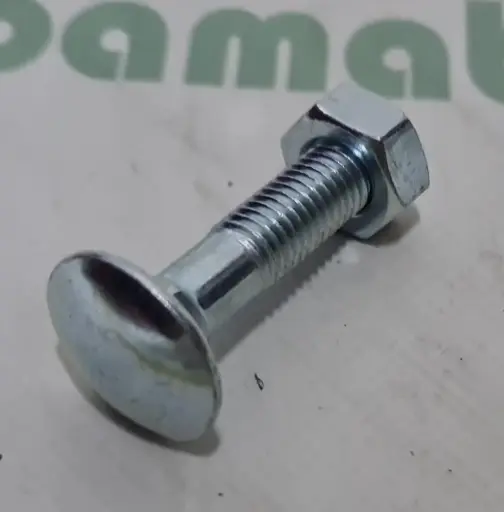 [AMAT2-172717] Șurub cap bombat torbant gât pătrat cu piuliță DIN603 M10x1,5x45mm filet 26mm oțel zincat grupa 4.6 Kramp 6031045