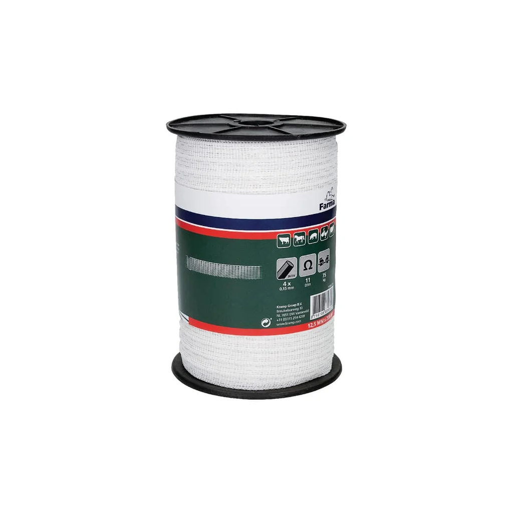 [AMAT2-185158] Bandă gard electric 12,5mm 200m 4x0,15mm fire oțel inoxidabil 704007FA