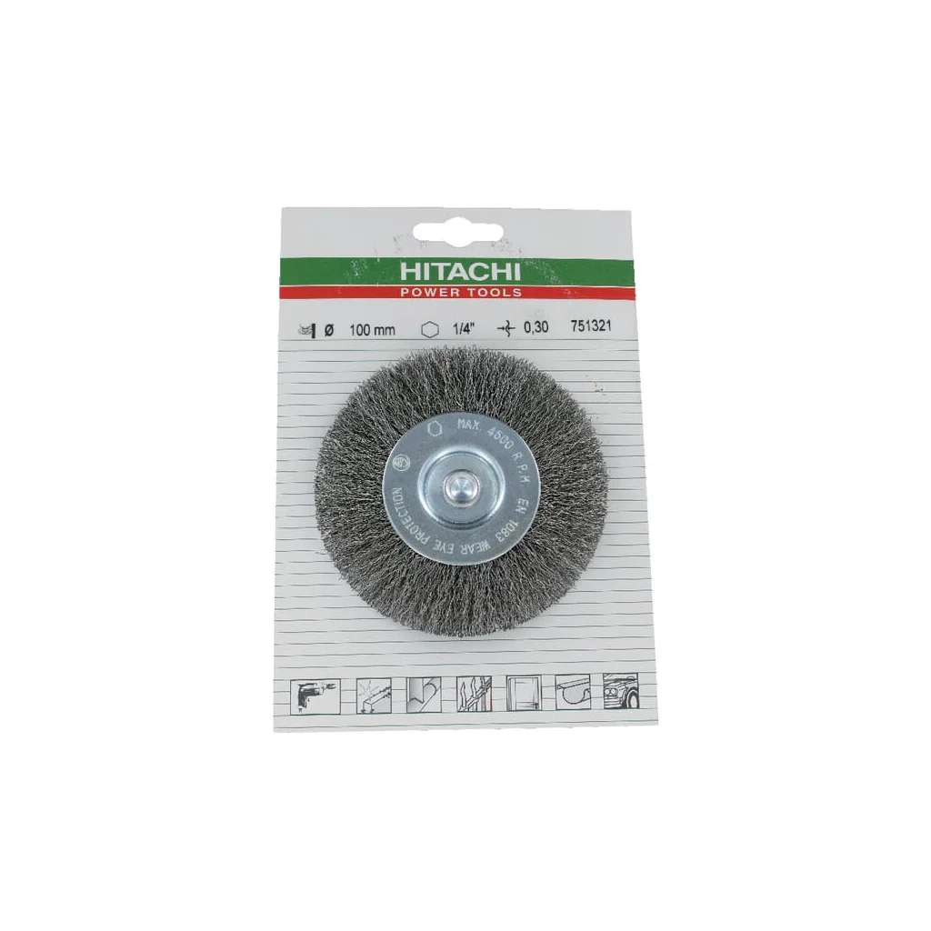 [AMAT2-195364] Perie rotundă 100mmx0,3 ondulată, ax hexagonal 1/4" 751321
