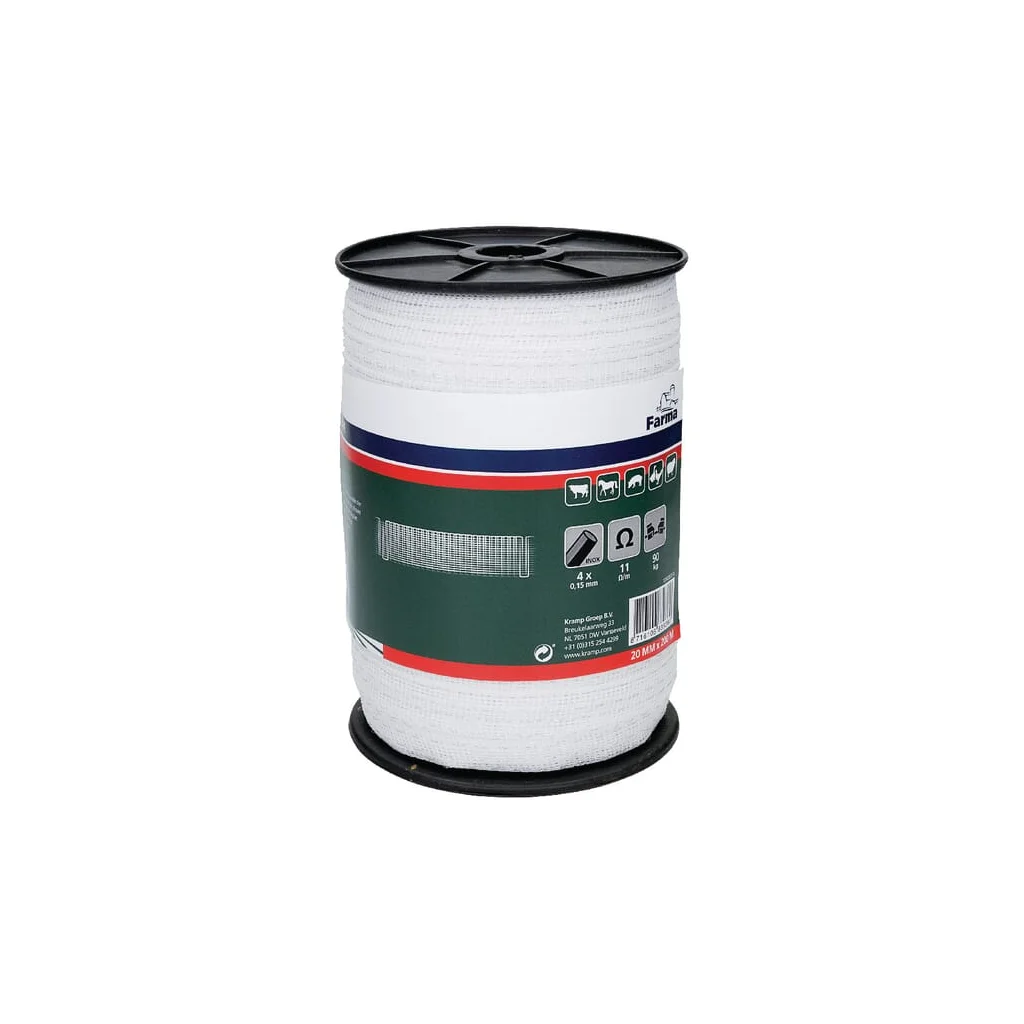 [AMAT2-185616] Bandă gard electric 20mm 200m 4x0,15mm fire oțel inoxidabil 704008FA