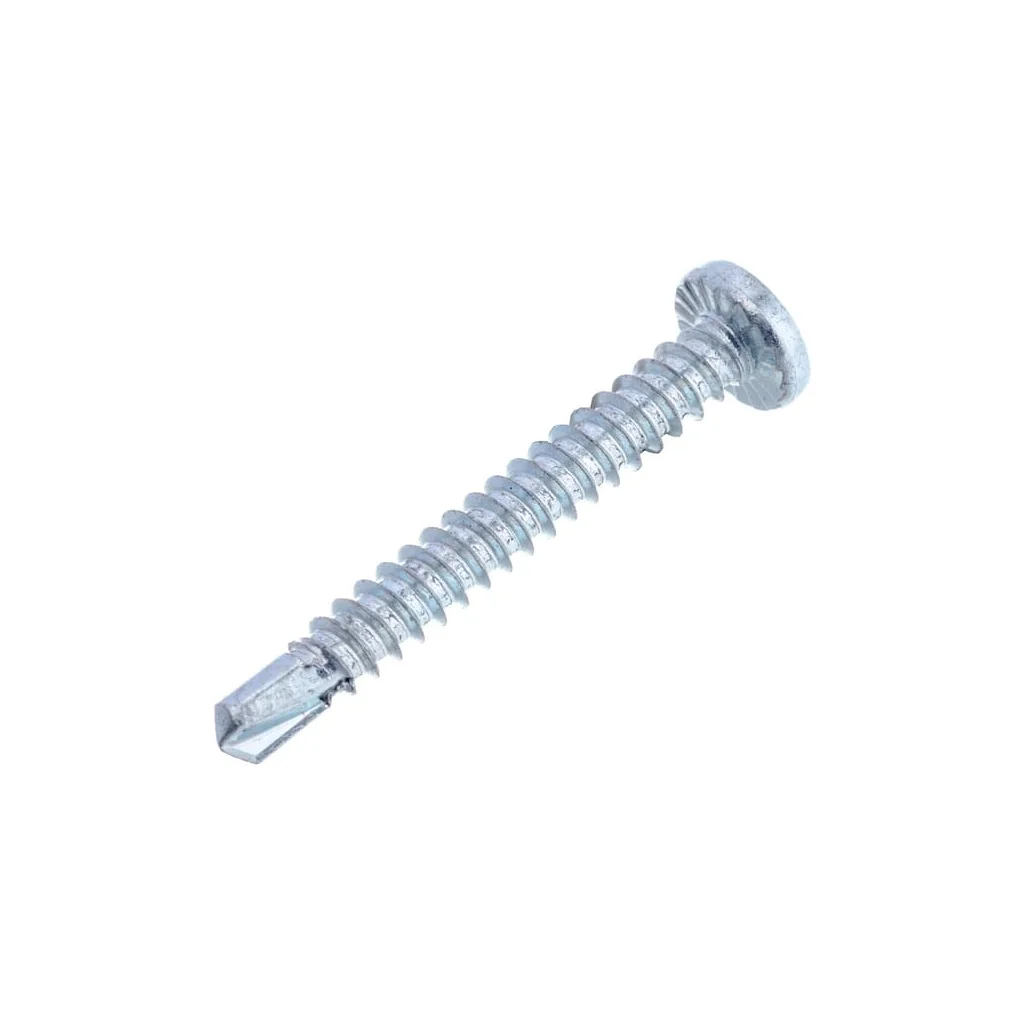 [AMAT2-194255] Șurub autoforant cap bombat în cruce PH2 DIN7504 4,8x38mm oțel zincat Kramp 7504N4838P200