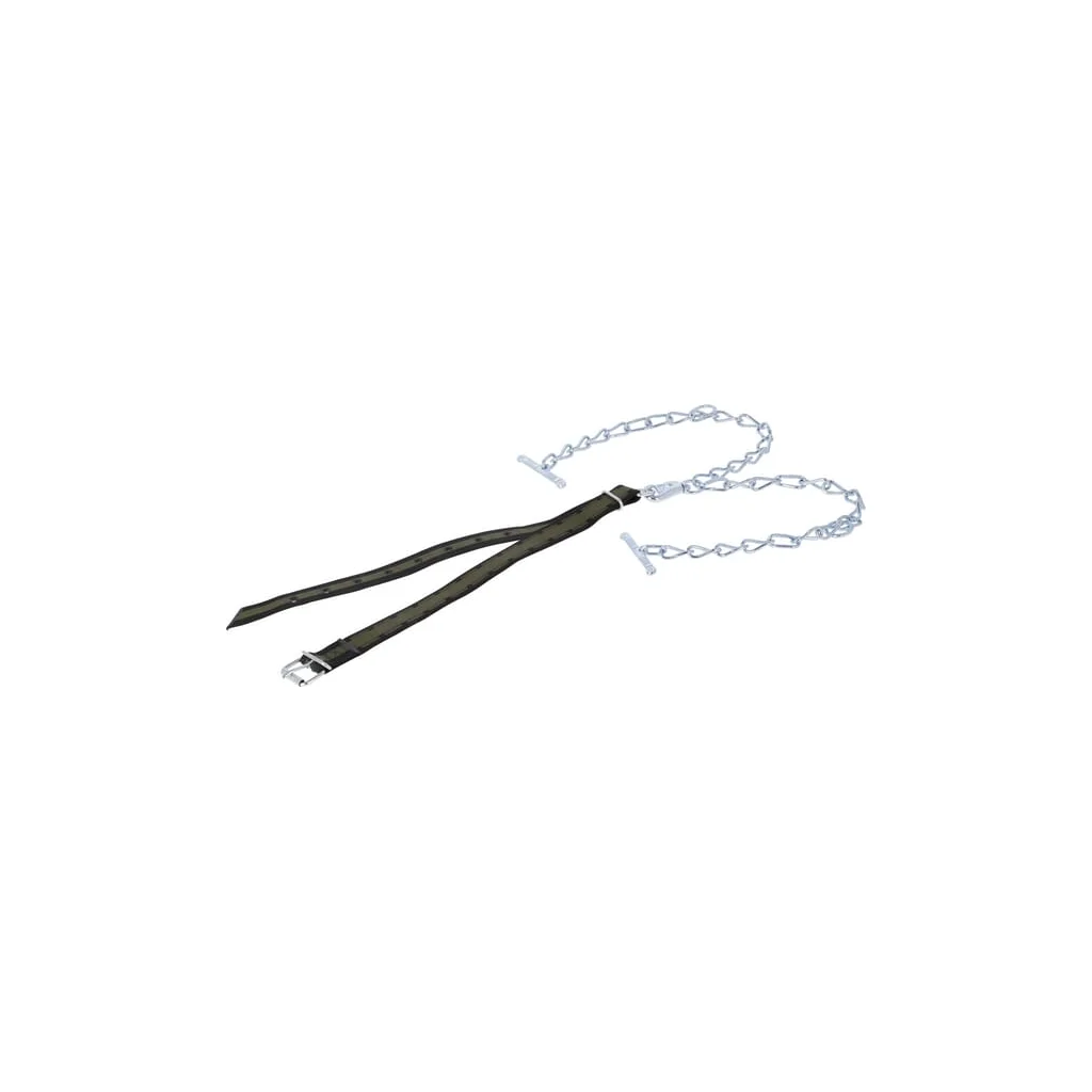 [AMAT2-202984] Curea de gât pentru vite 130x4cm cu lanț dublu și carabină 803063KR