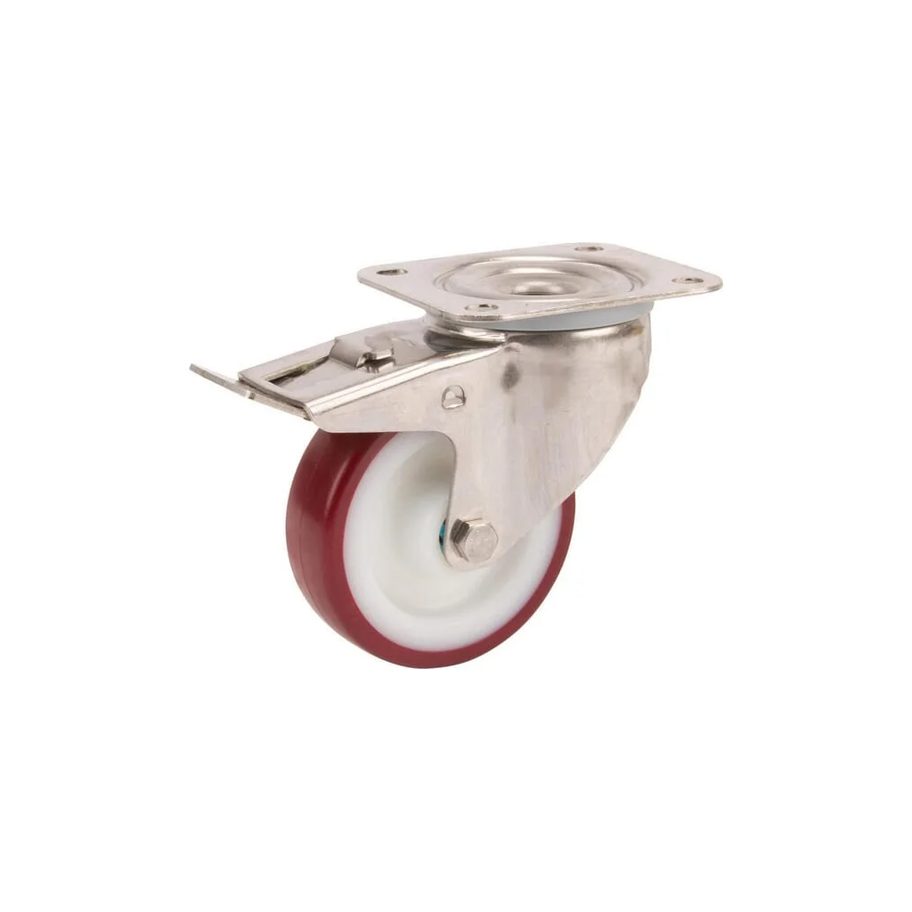 [AMAT2-212602] Roți pivotante din oțel inoxidabil, cu suprafață de rulare din plastic 8477UAD080P62