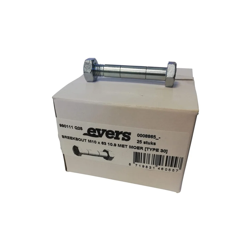 [AMAT2-232195] Șurub de forfecare cu piuliță (25x) M10x63 10.9 TIP 30 990111Q25