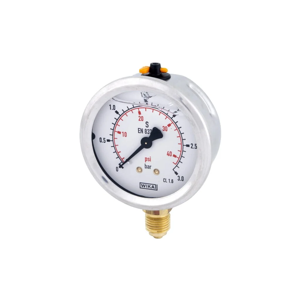 [AMAT2-259215] Manometru cu glicerină Ø63 mm, 3 bar,racord inferior 1/4" B711W063003D