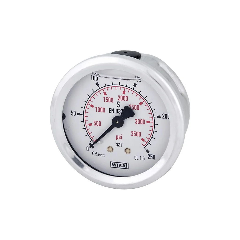 [AMAT2-259409] Manometru cu glicerină Ø63 mm, 250 bar, racord spate 1/4" B711W063250T