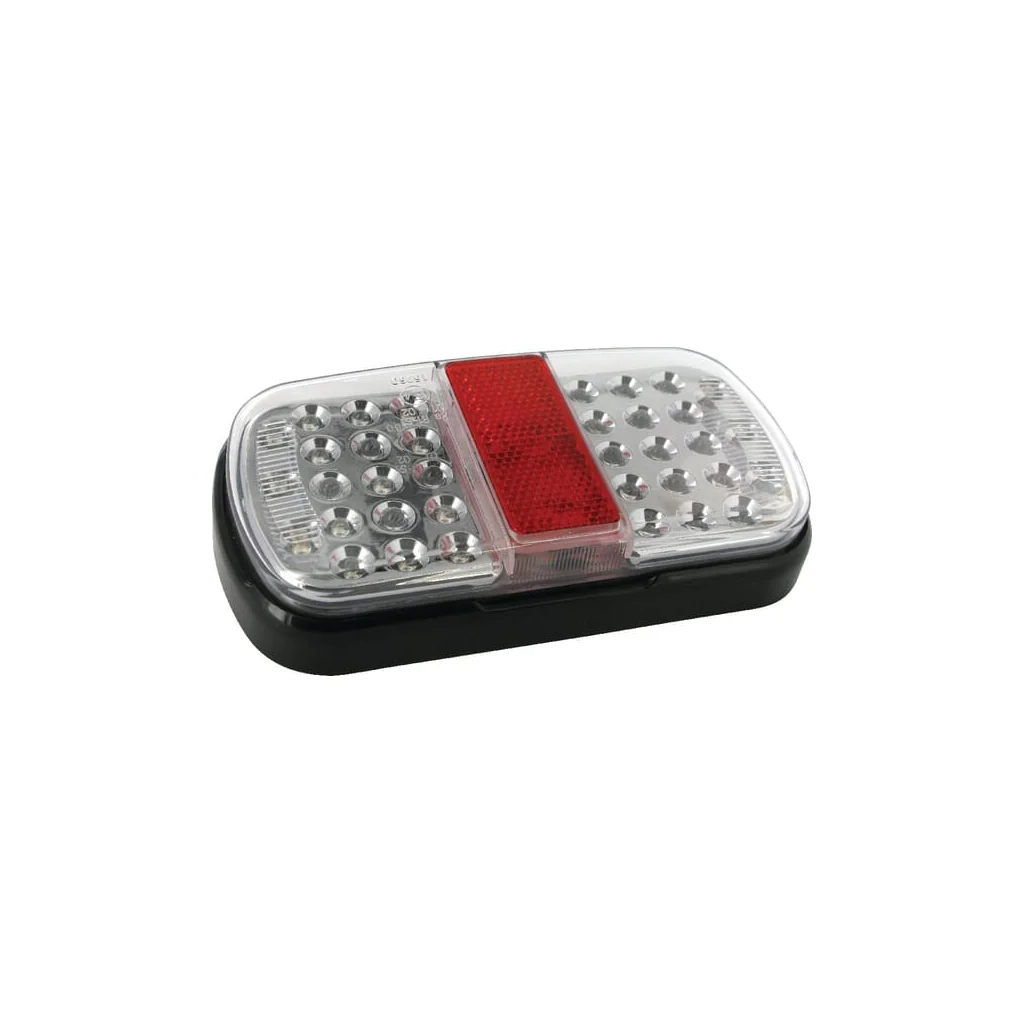 [AMAT2-259933] Lumină spate LED, rectangulară, 12/24V, roșu/maro/galben, prindere cu șuruburi, 158x31x81mm BA030010